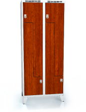 Cloakroom locker Z-shaped doors ALDERA with feet 1920 x 800 x 500